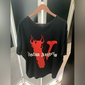 VLONE x Palm Angels Collab - Size XL - Graphic Teeshirt - Vintage Tee Shirt